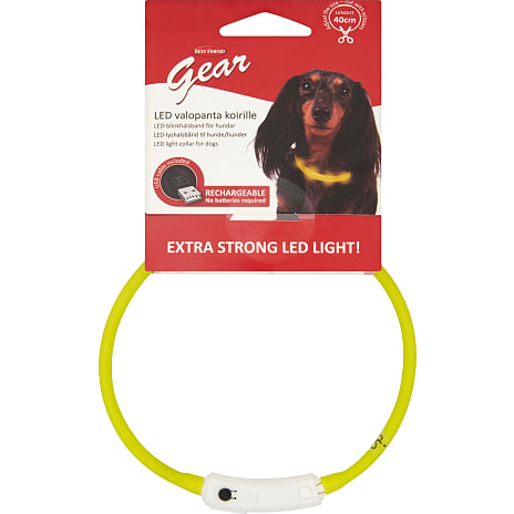 Halsbånd m. LED-lys 25-40 cm