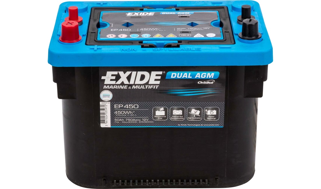 Batteri 12V 50Ah DUAL AGM