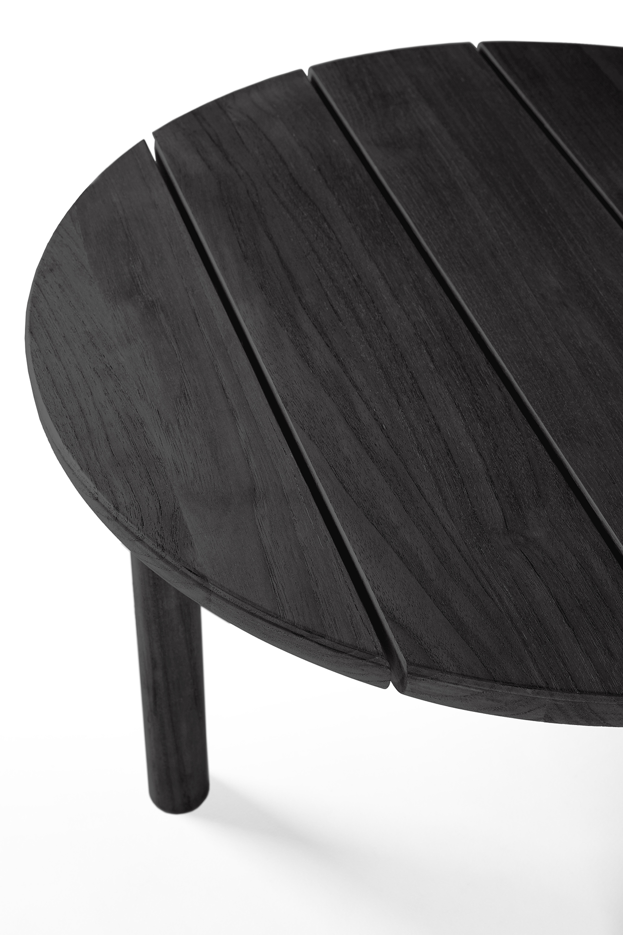 Teak Quatro bijzettafel - 59cm - zwart