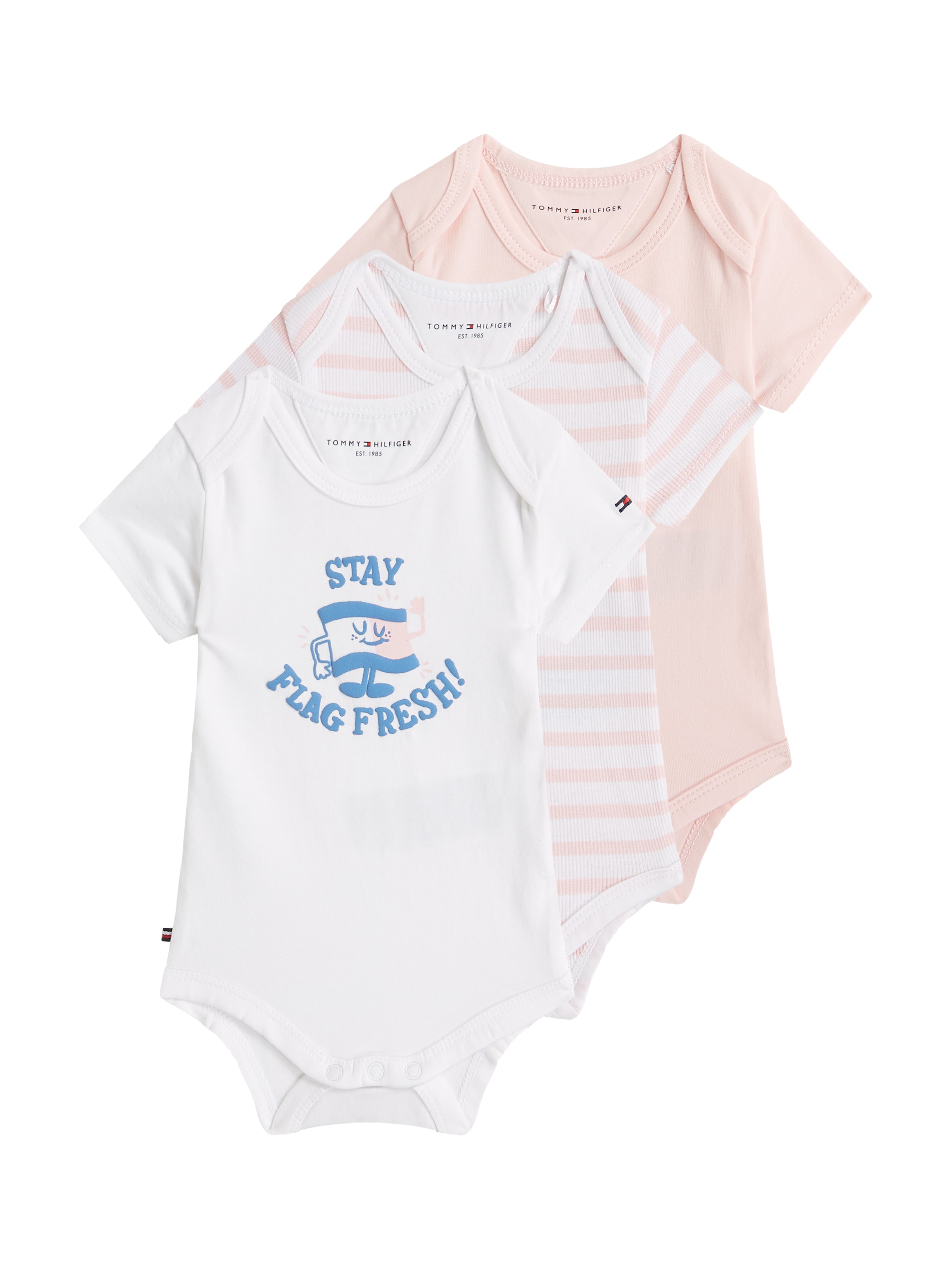 Tommy Hilfiger Kurzarmbody »3 PACK BODY SS GIFTBOX«, 3 Stk. aus weicher Baumwollmischung