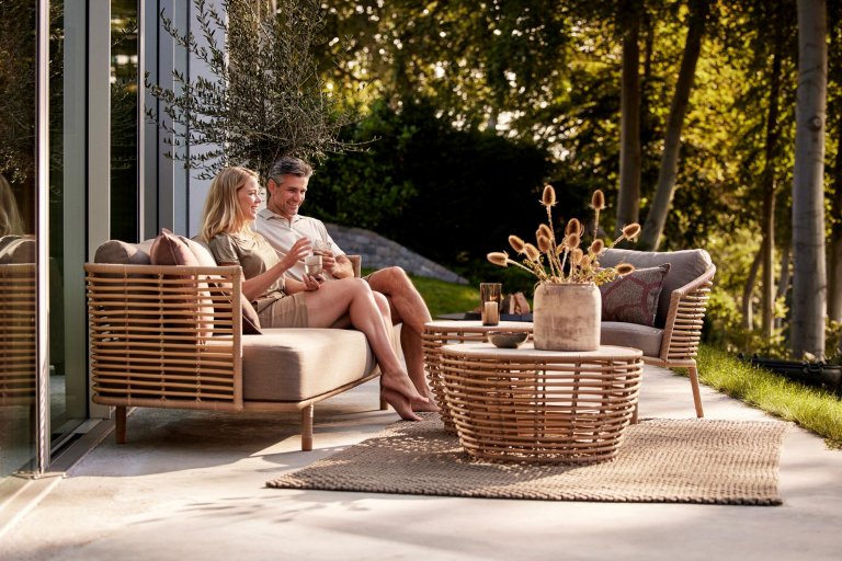 Cane-Line Sense 3-zits loungebank taupe