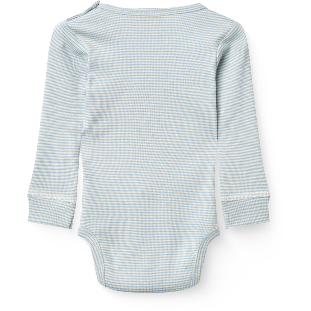 Køb COPENHAGEN COLORS Dusty Blue/Cream Stripe Modal Rib Ls Body