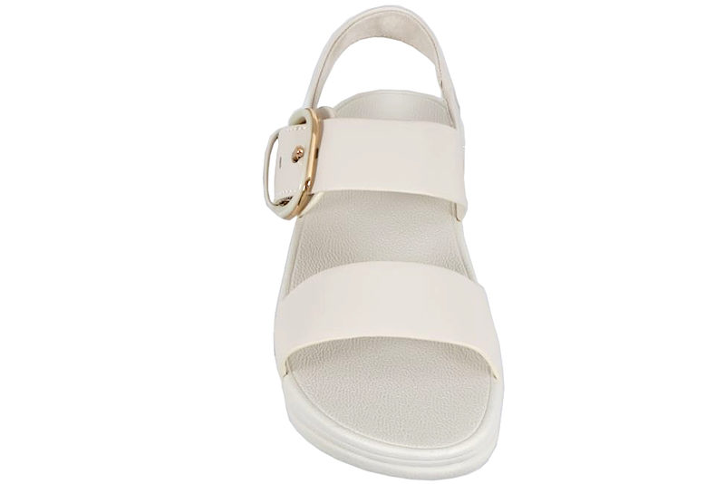 FITFLOP LULU RESIN-BUCKLE LEATHER BACK-STRAP SANDALS WHITE