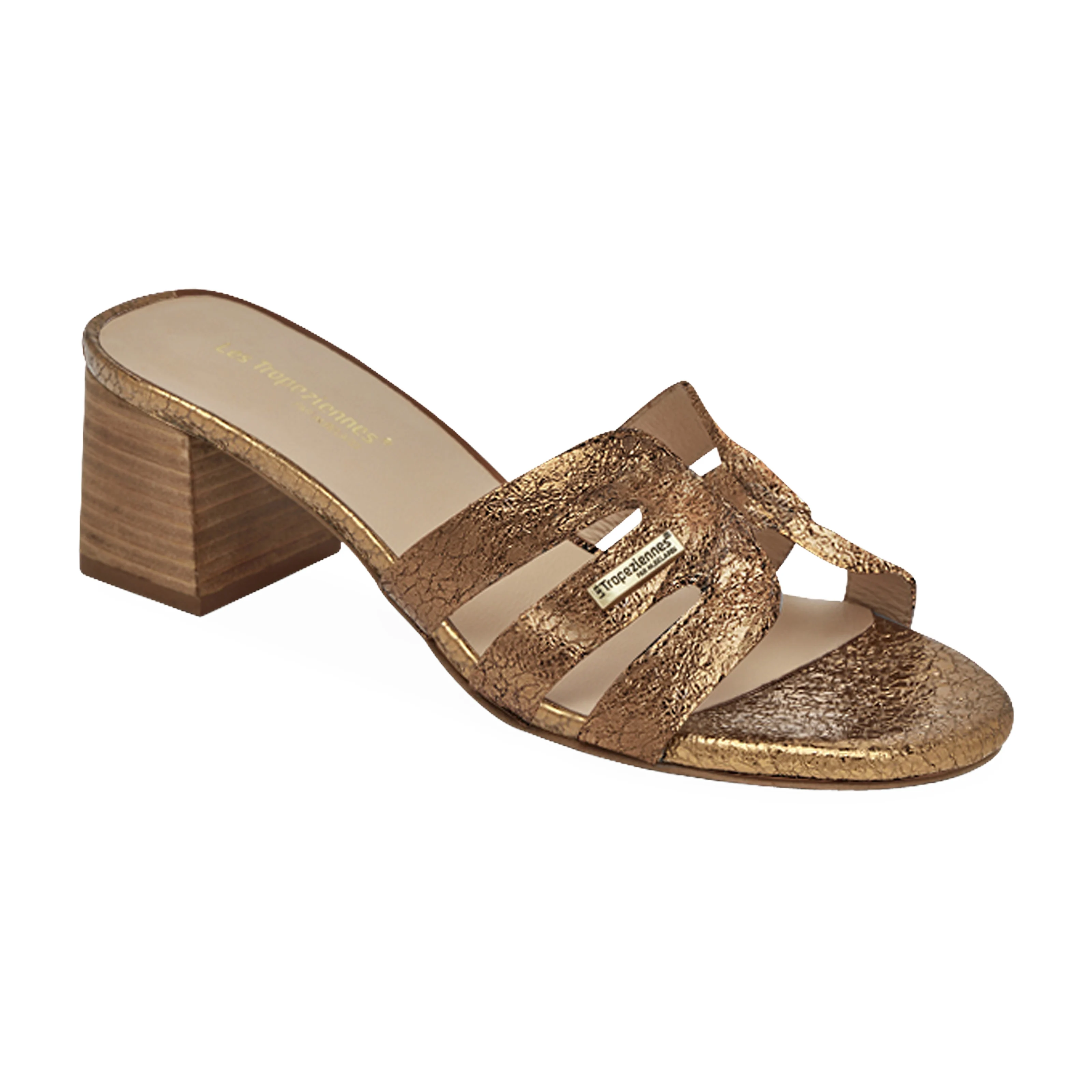 Sandales cuir à talonpar m.belarbi livia | Marron