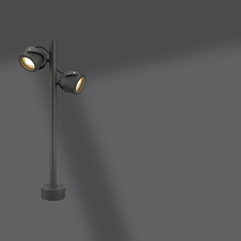 Sitra twee-lichts vloerlamp, GX53, antraciet