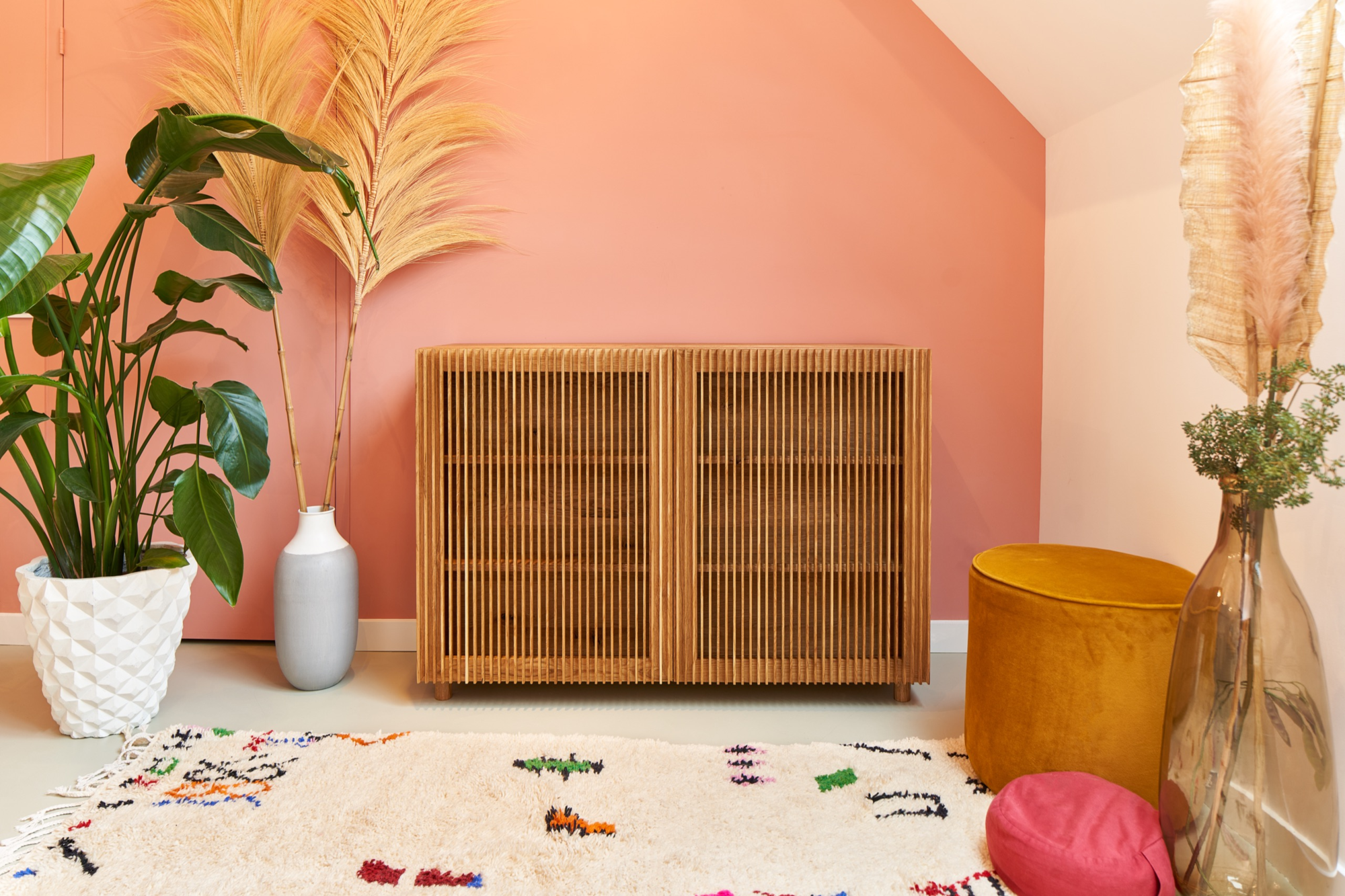 TV lift meubel Bohemian 55 inch 3 deurs