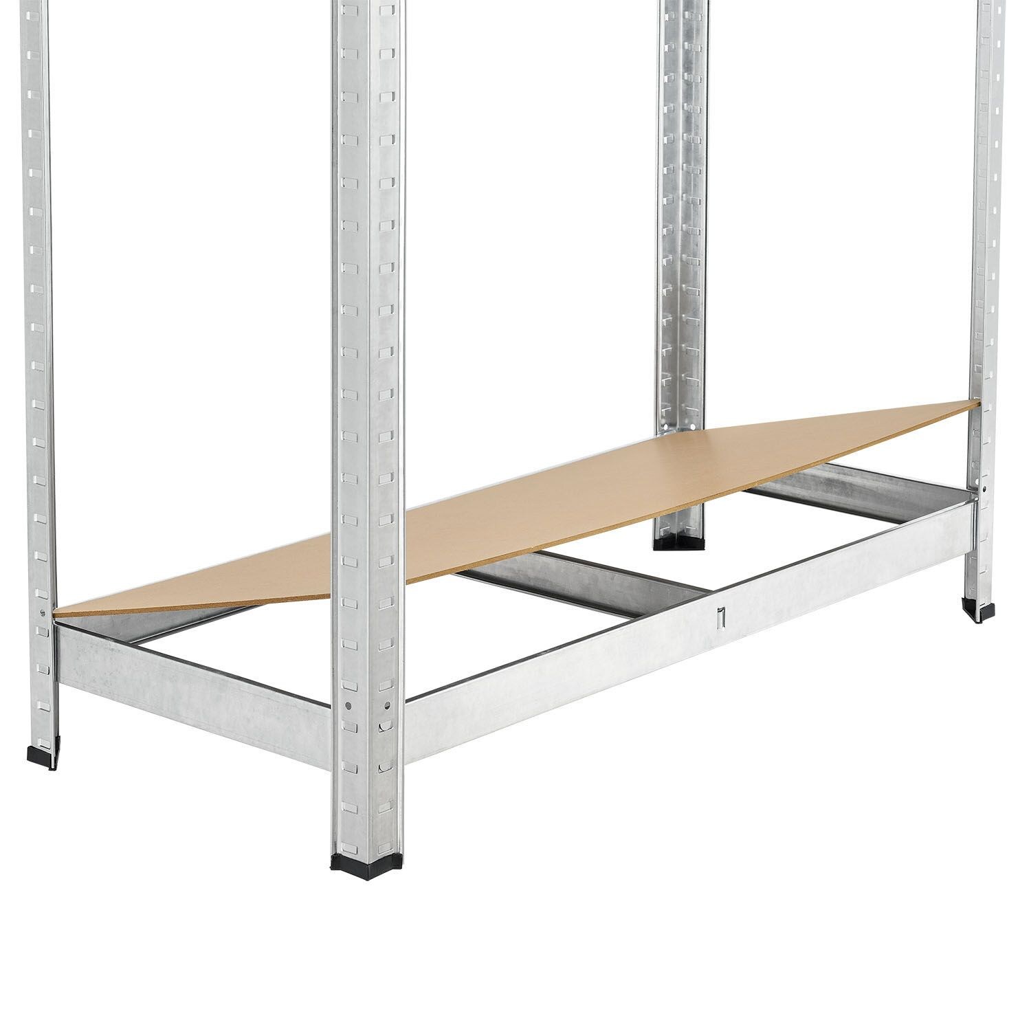 Juskys Lageregal Corner Basic 180 x 70 x 40-70 cm | 875 kg | 5 Böden | Schwerlastregal Metall