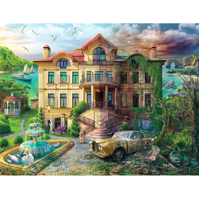 Puzzle : 2000 pièces - Manoir au fil du temps
