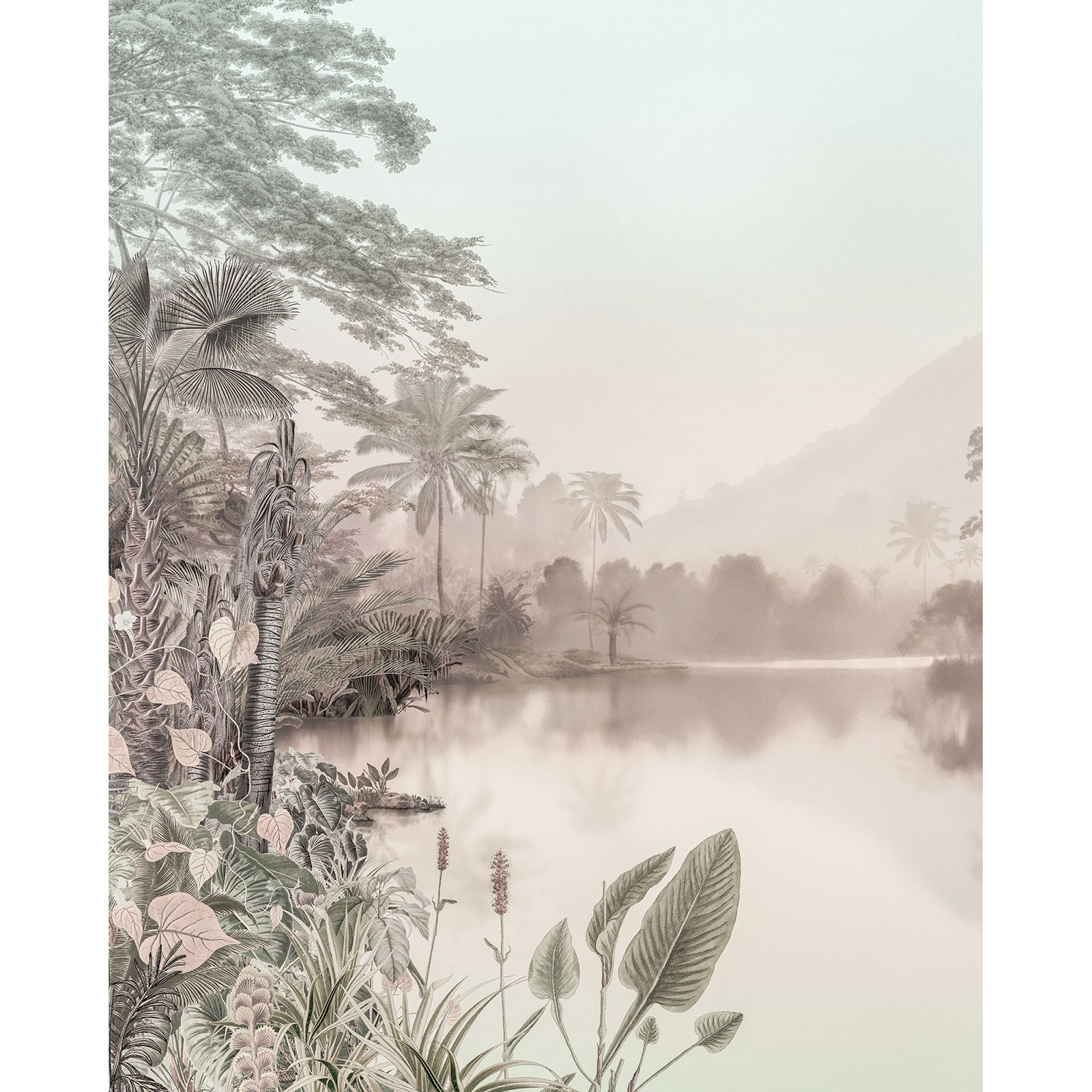 Vlies-Fototapete LAC DES PALMIERS - 200x250 cm