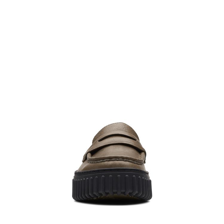 Clarks Torhill Penny dark olive nub
