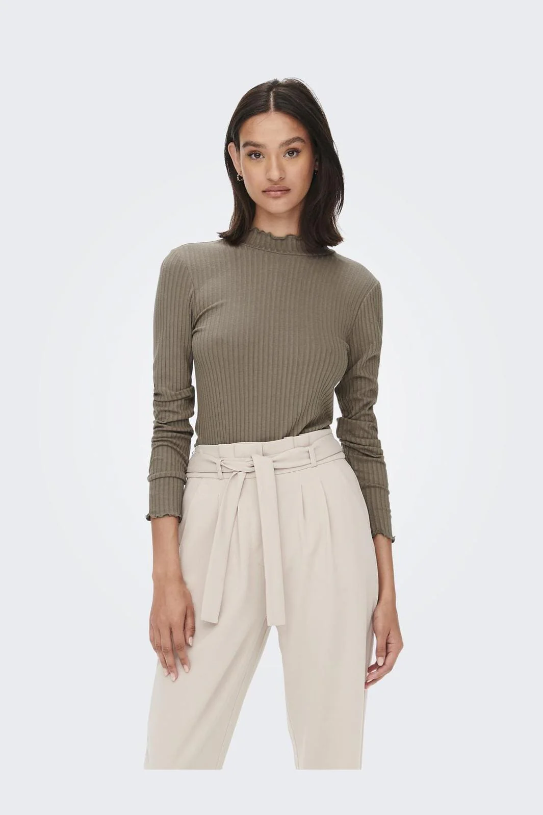 JDY Jdyfransiska Life L/S Hi-Nck Top Jr 4048249 walnut