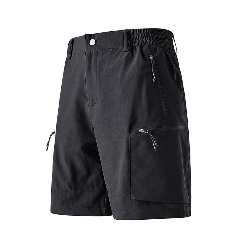 Lefitt - Mid Rise Plain Cargo Shorts
