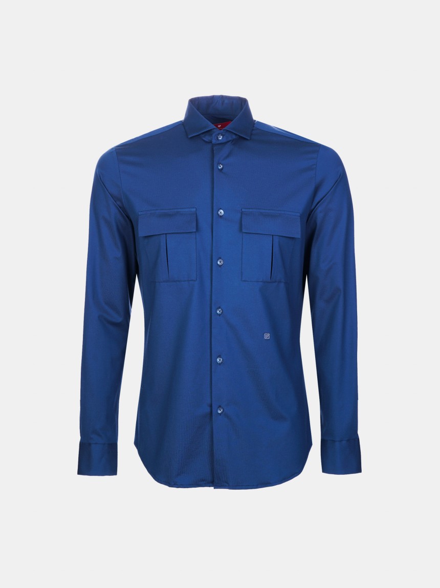 Camisa slim fit com bolsos