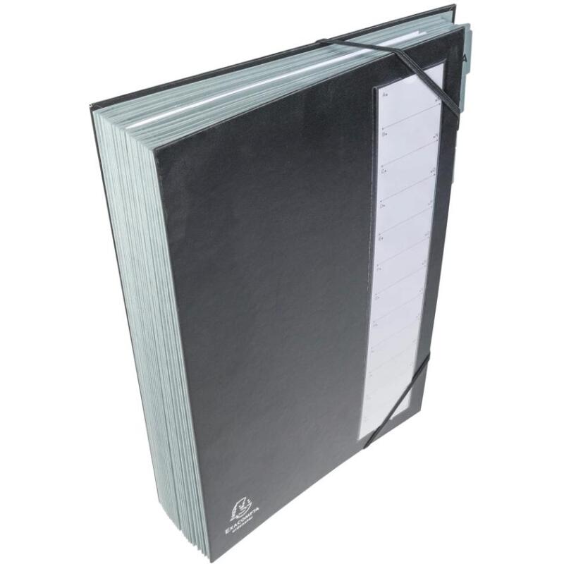 Trieur rigide Ordonator alphabétique dos extensible 24 compartiments A à Z - Noir