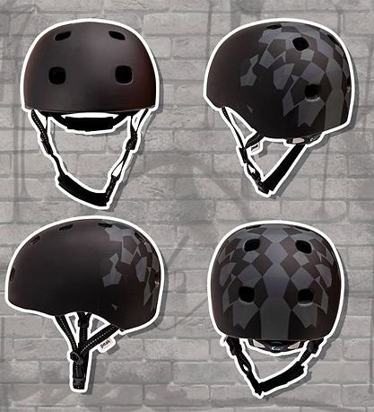 Crazy Safety Fahrradhelm - Rampe - Black Quadrate