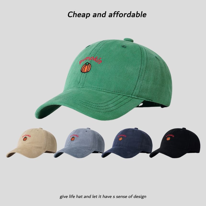 Alpha Kiss - Baseballpet met pompoenborduursel