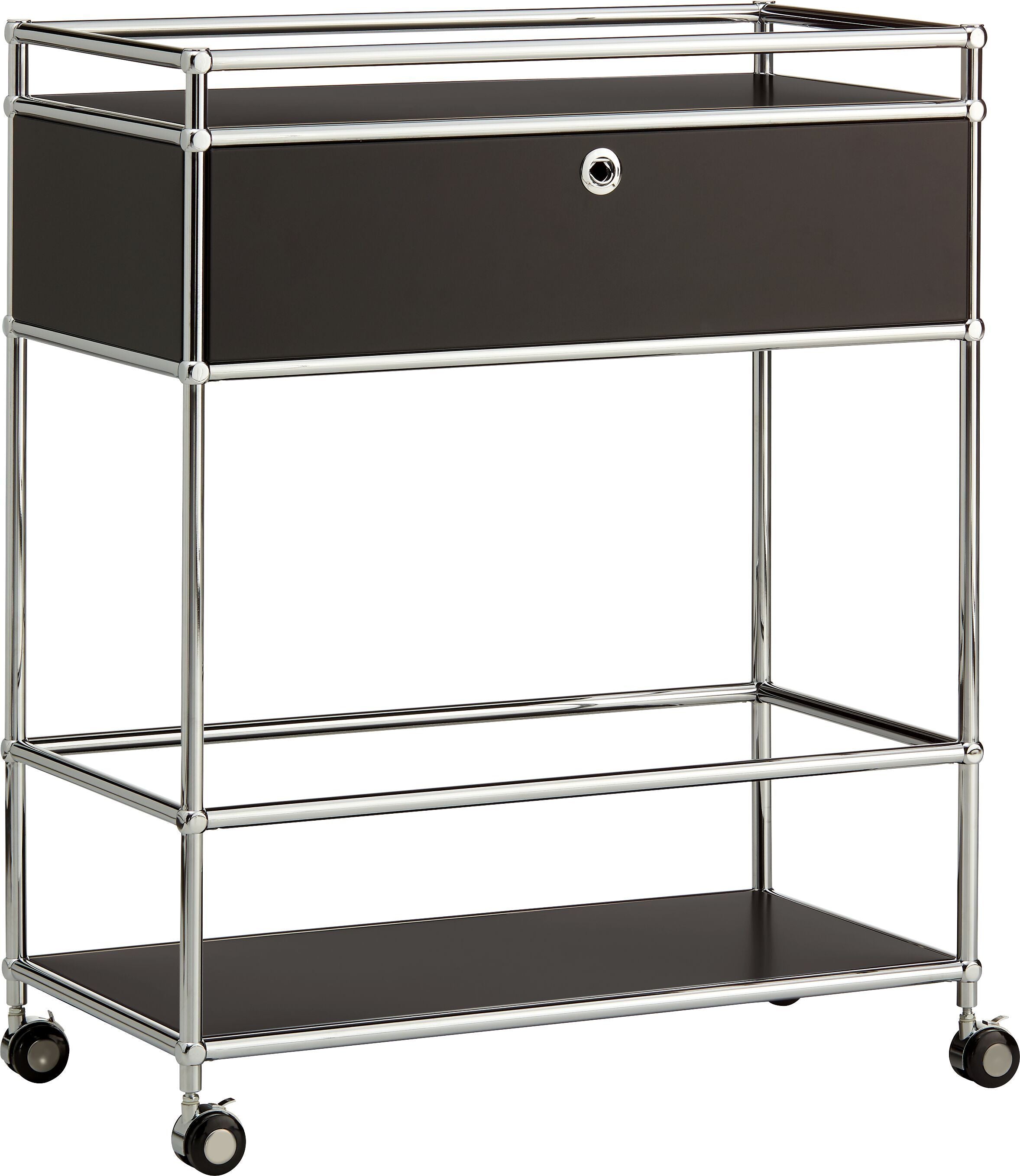 FLEXCUBE Servierwagen - Schwarz / B: 78.0 cm x T: 40.0 cm x H: 90.0 cm
