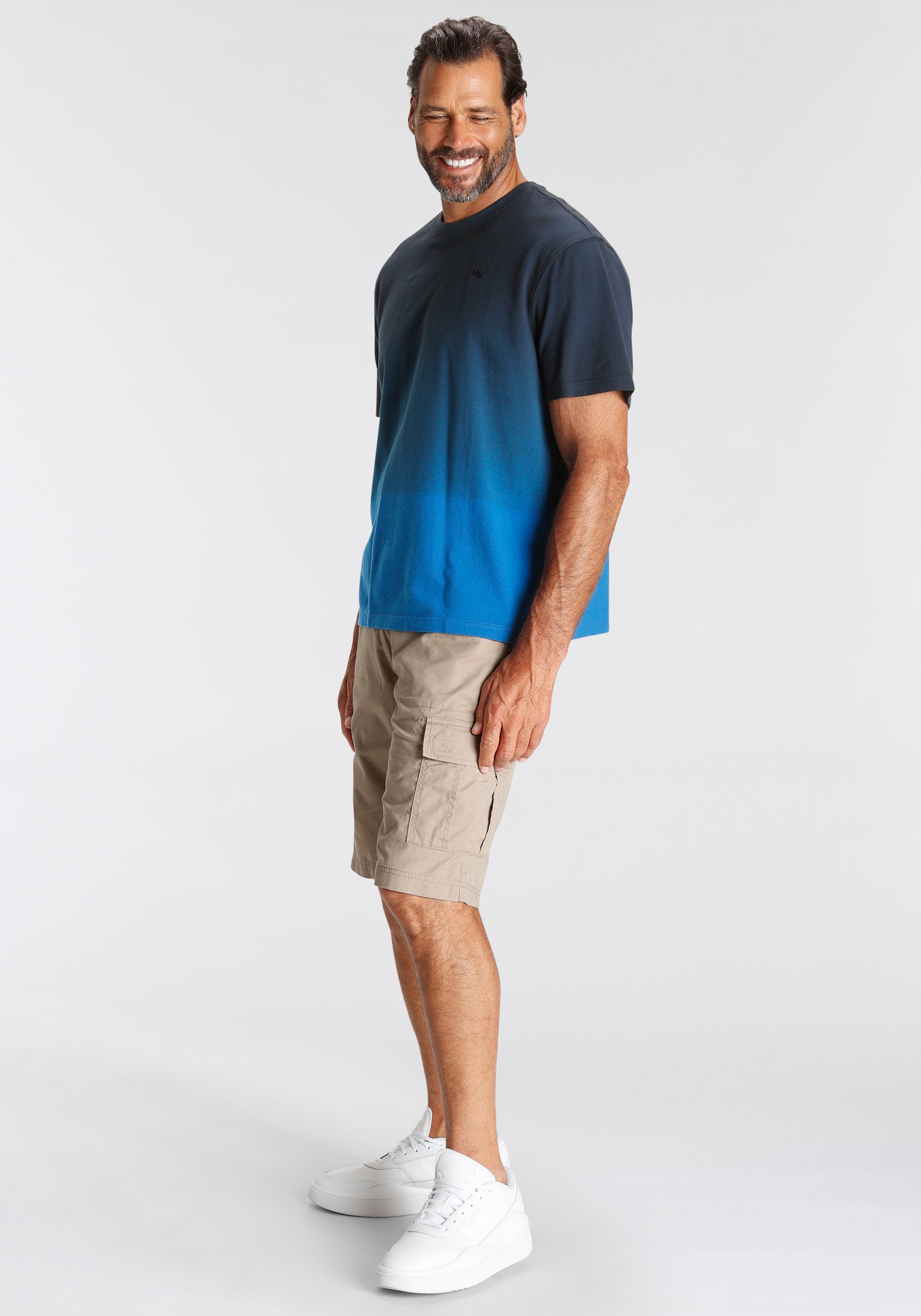 Man's World T-Shirt , Kurzarm,  Regular Fit,  unifarben,  Rundhalsausschnitt