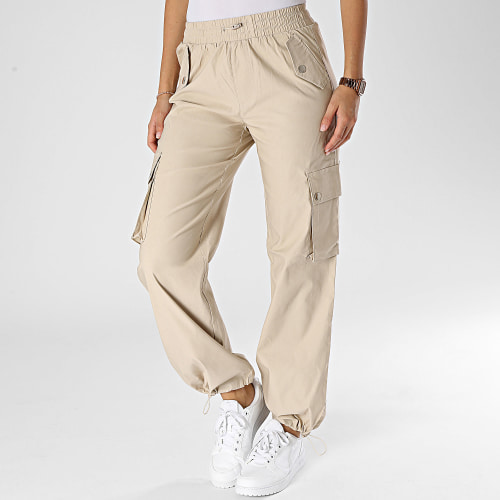 Pantalon Cargo Femme Beige
