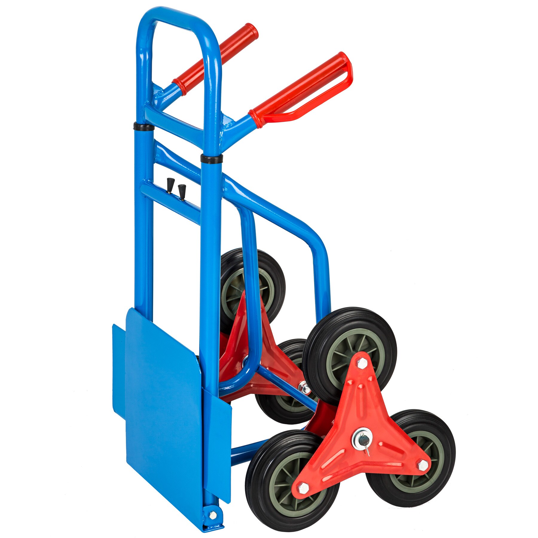 tectake® Treppensackkarre, mit Stahlrahmen, höhenverstellbar, Sicherheitsgriffe aus Kunststoff, Belastbarkeit 100 kg