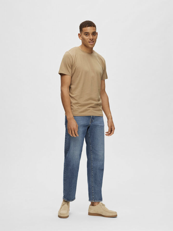 Selected Homme SLHASPEN SS O-NECK TEE W NOOS Kelp