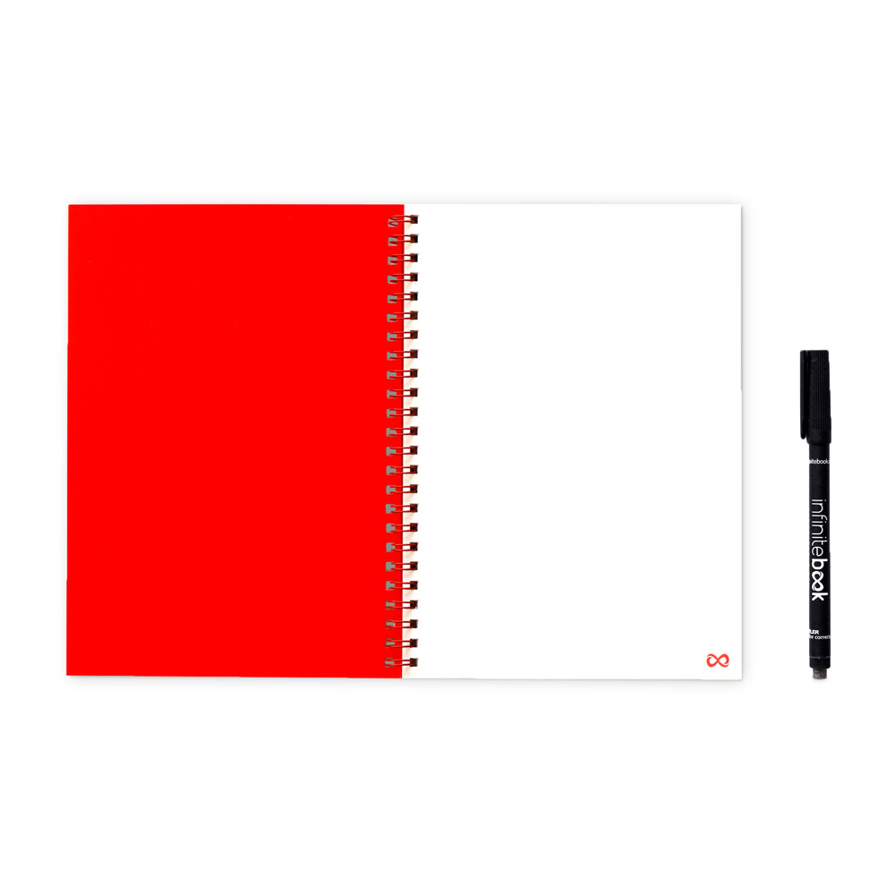 InfiniteBook 33200 - Infinitebook avec couverture souple et 15 pages unies pour tableau blanc