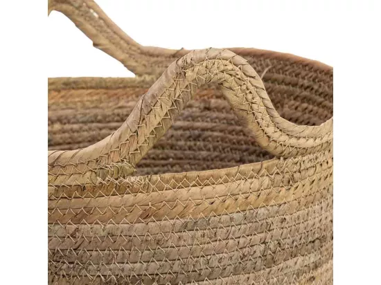 Panier en fibre et corde de feuille de bananier D31x26/31