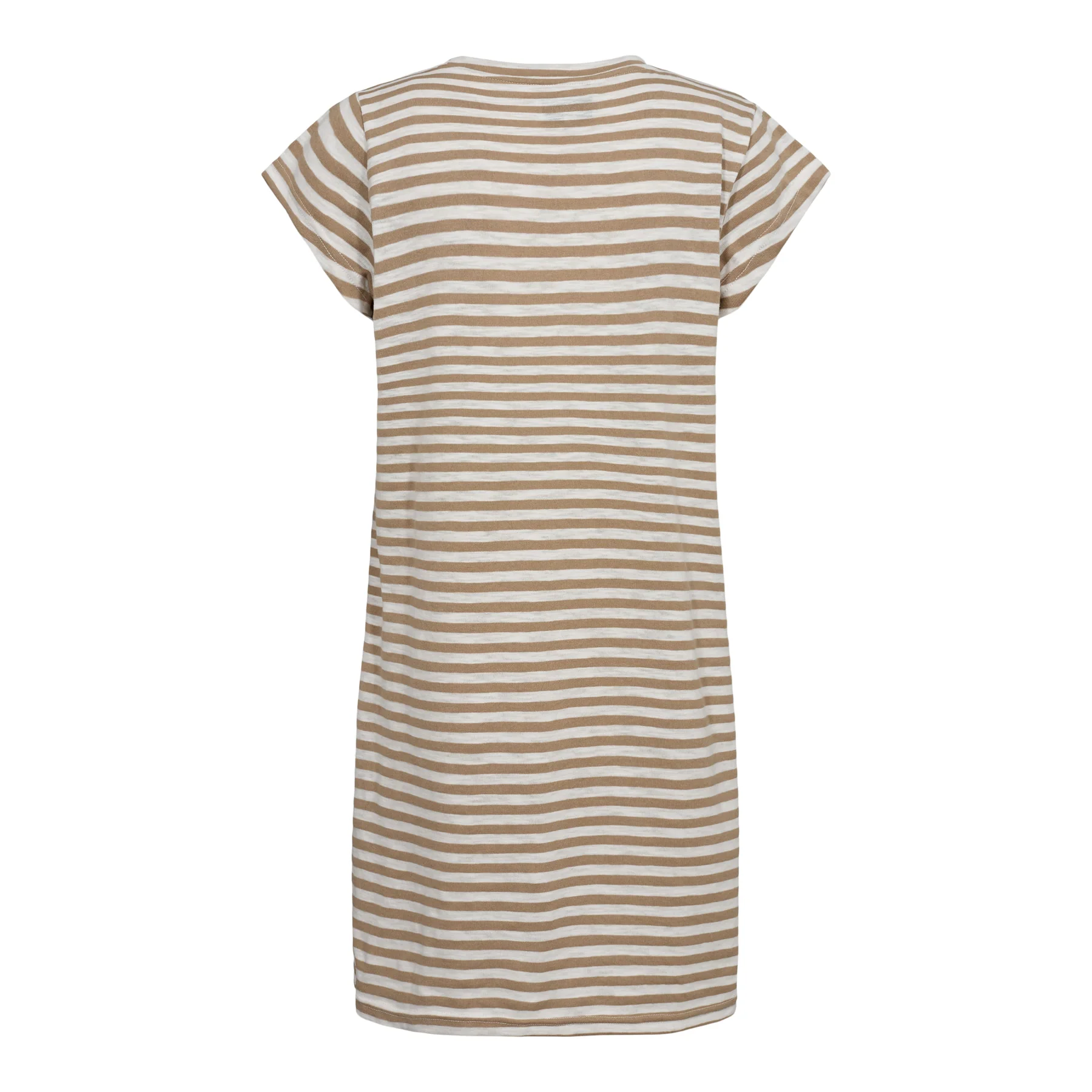 Liberte Ulla-Stripe-Tshirt-Dress light brown white stripe