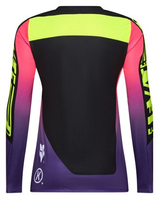Maillot Manches Longues Fox Flexair Elevated Noir/Violet Femme
