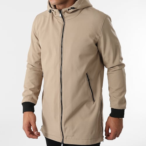 Veste Zippée Capuche Beige
