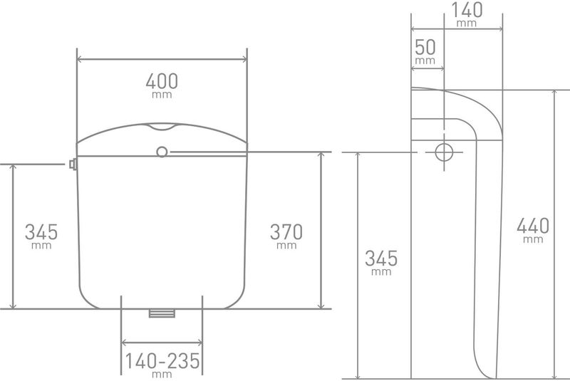 Van Marcke - Geberit - Opbouw Reservoir - Wit - Waterbesparend Kunststof - 3-6L/6-9L