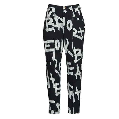 Desigual - PANT_BROCHA - Noir / Blanc