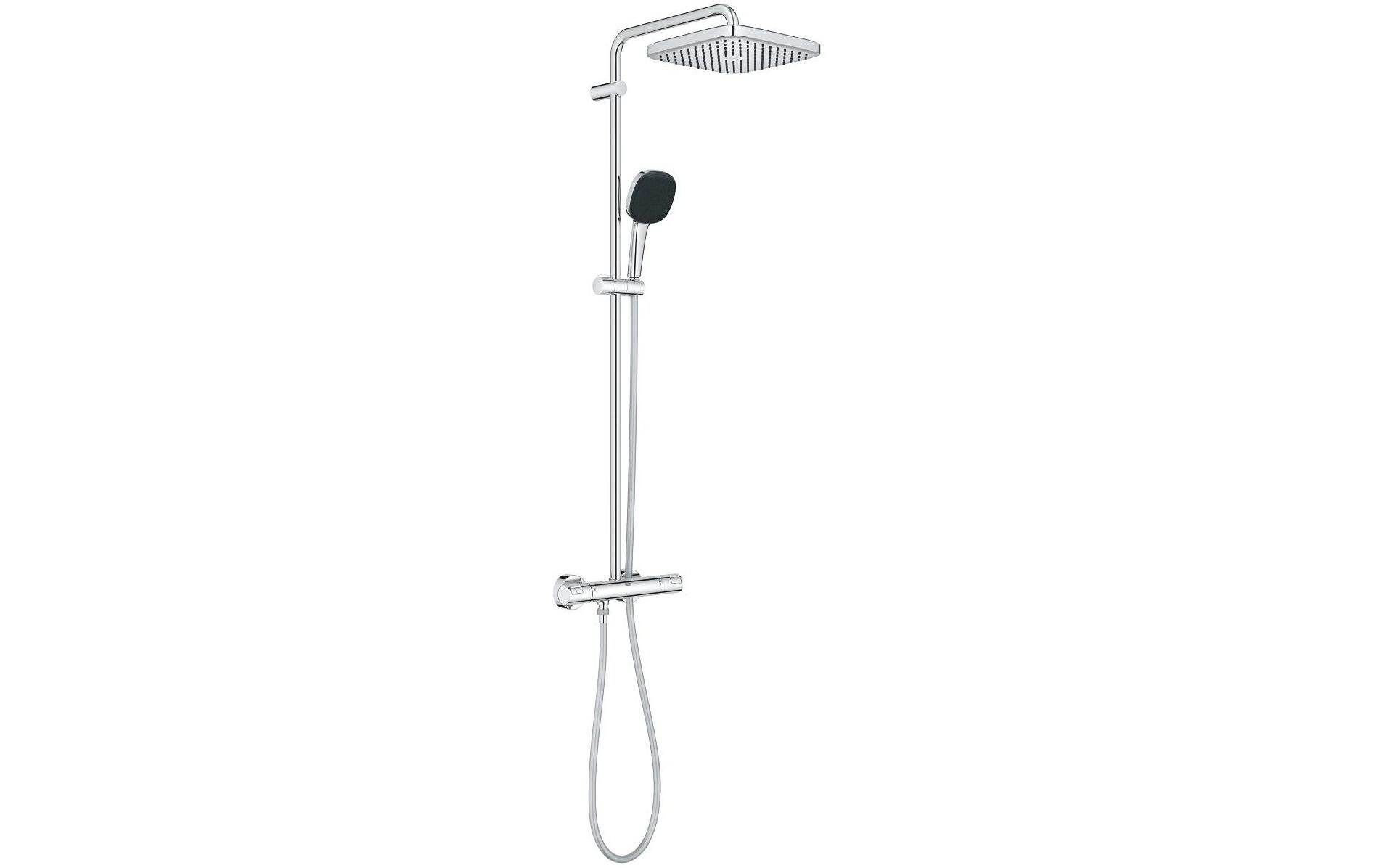 Duschsystem mit Thermostatbatterie Vitalio Comfort 250<br>Duschsystem mit Thermostatbatterie für die Wandmontage