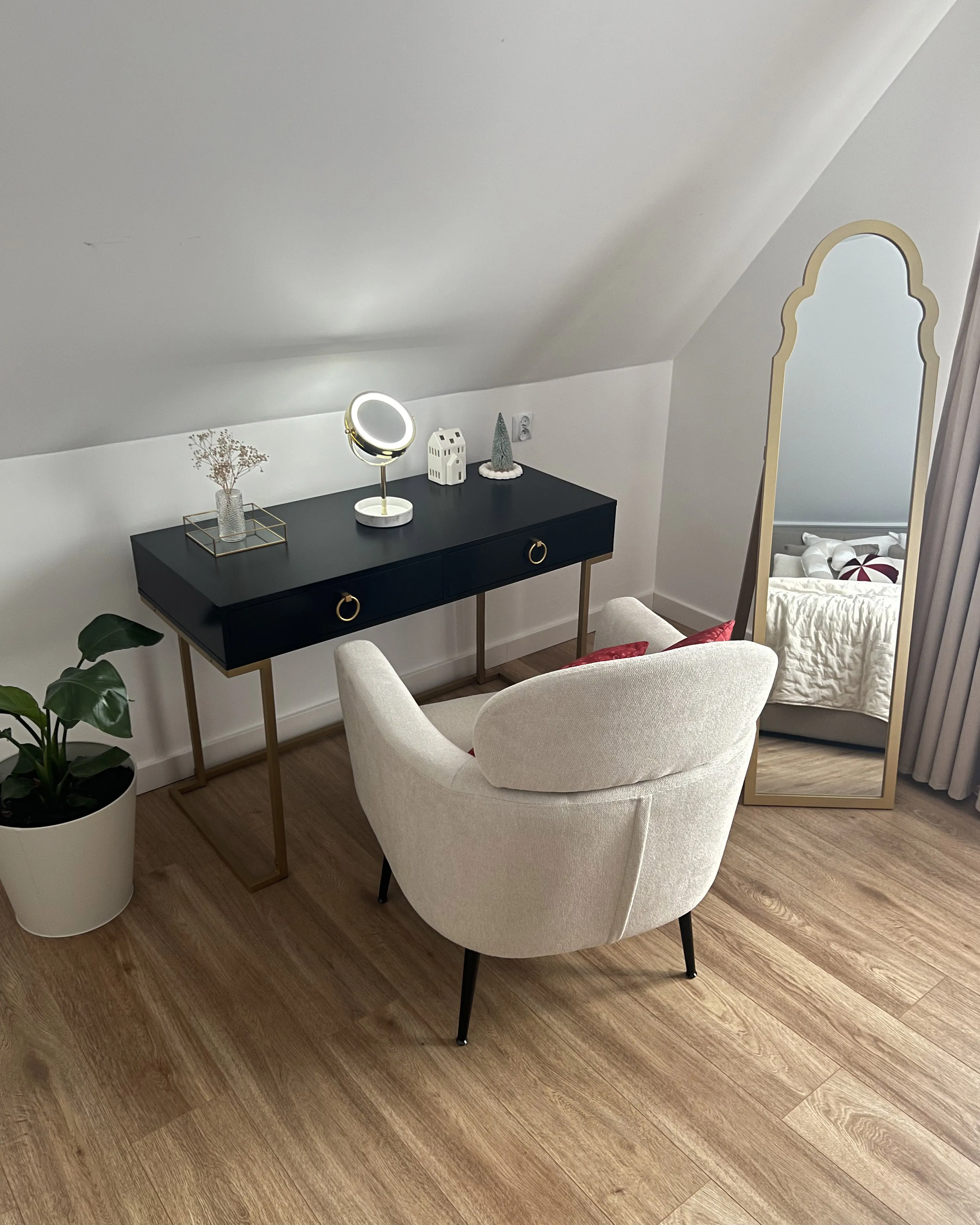 Sidetable WESTPORT Zwart/goud 115 cm 50 cm met lades