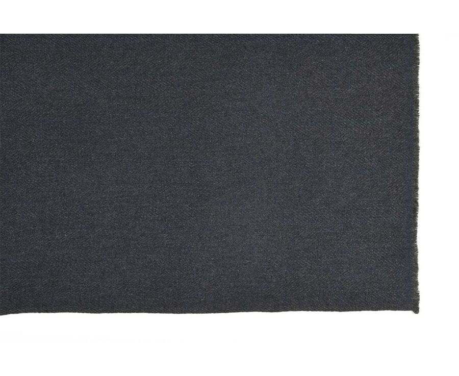 Écharpe Laine et Cachemire Chevrons Bleu Chiné