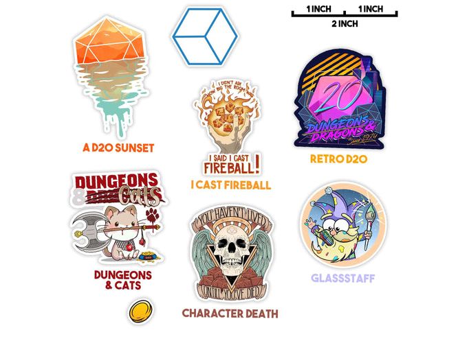 Glass Staff Sticker Bomb Pack Mehrfarbig Aufkleber für RPG-Fans