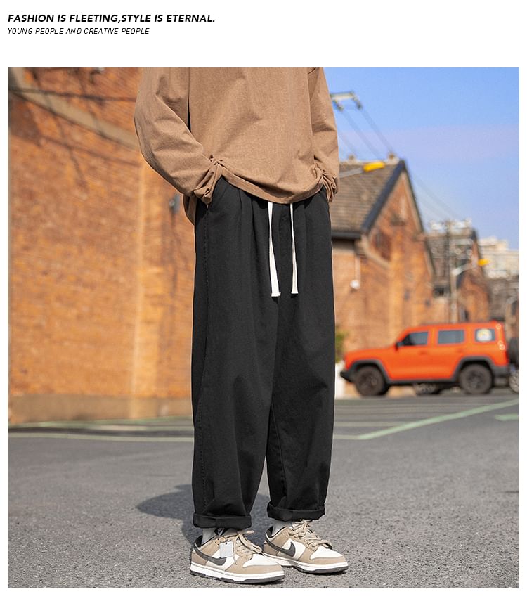 emeisa - Hoge taille effen wijde broek