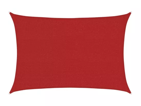 Voile d'ombrage 160 g/m² Rouge 2,5x4 m PEHD