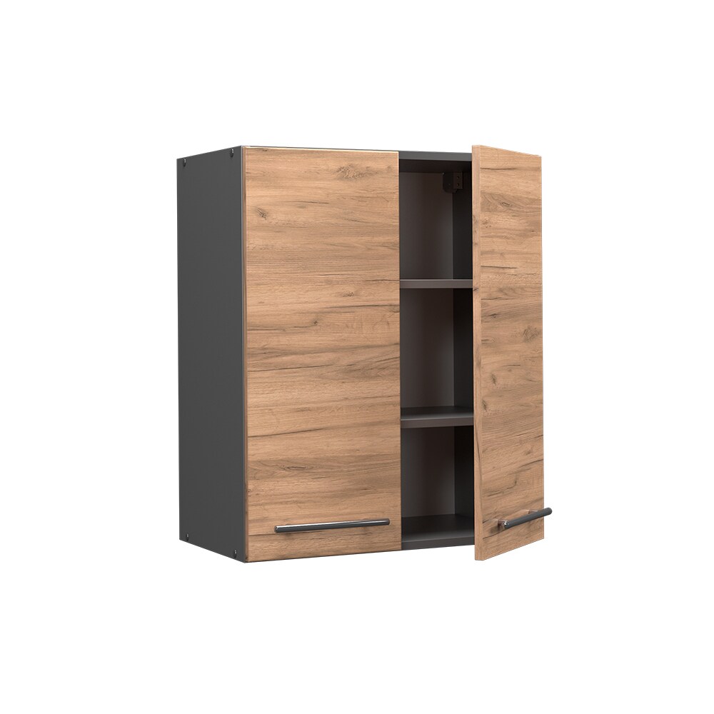 Vicco Hängeschrank Küchenschrank Küchenmöbel Fame-Line Anthrazit Eiche modern 60 cm Küche Einbauküche Hängeschrank Drehtür Einlegeboden Küchenzeile