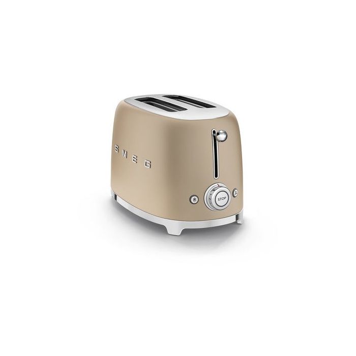 SMEG Toaster 2-Schlitz 50's Retro Style TSF01CHMEU Champagner Matt