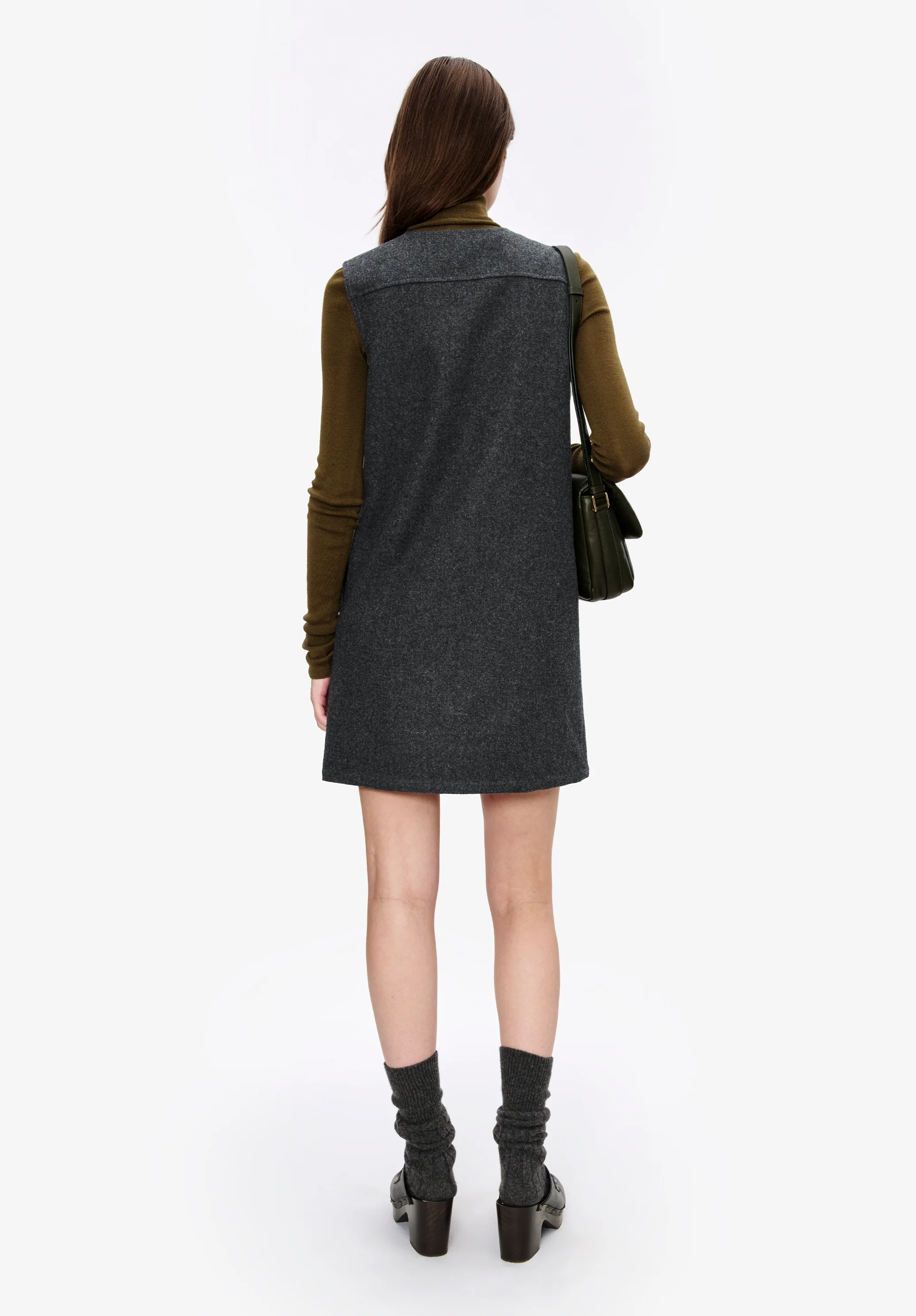 Robe chasuble - Anthracite chine