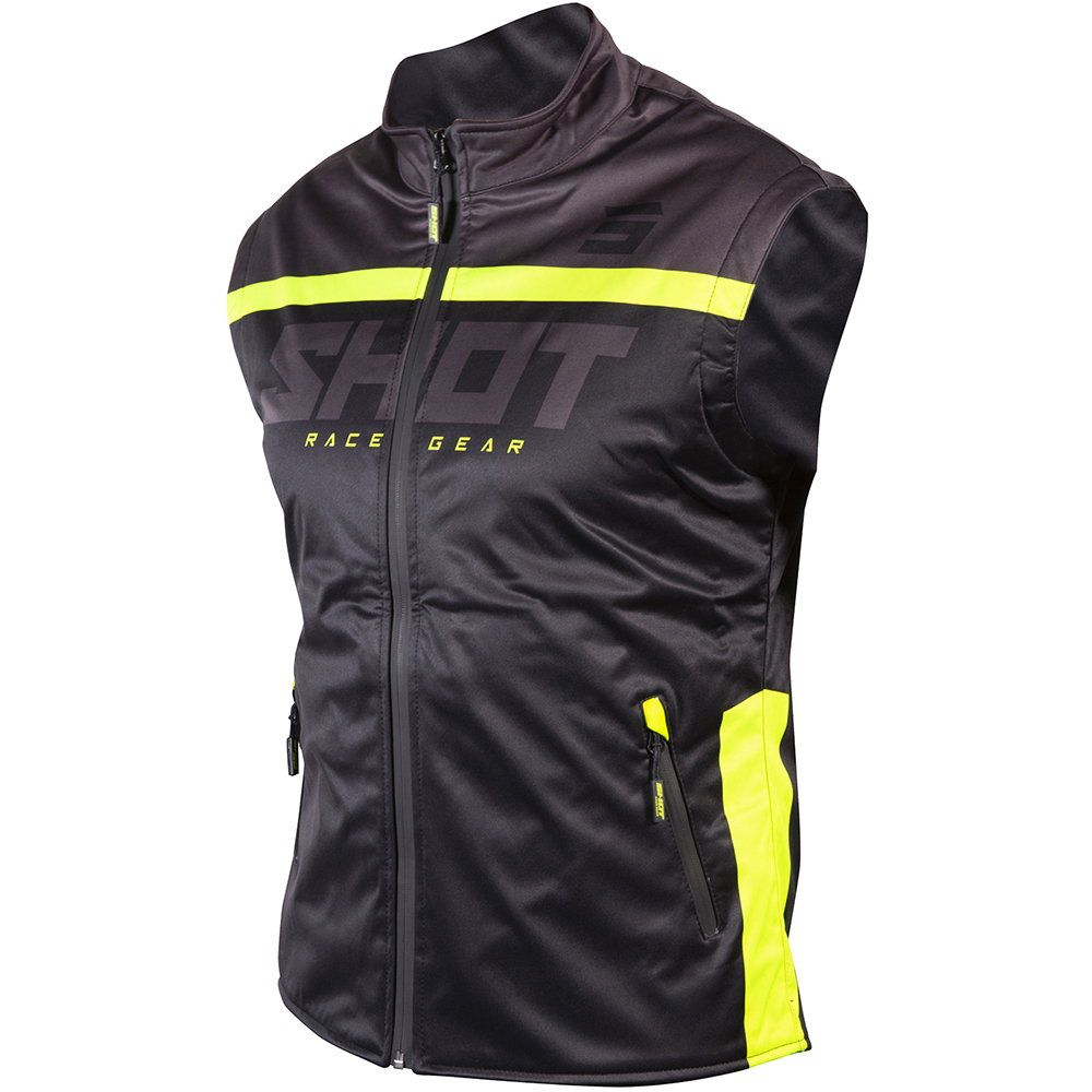 Shot - Veste sans manches Bodywarmer Lite 2.0 Noir / Jaune fluo
