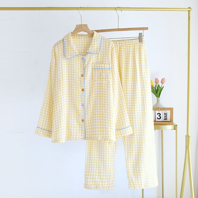 molpes - Pyjamaset: shirt met lange mouwen en patroon + broek