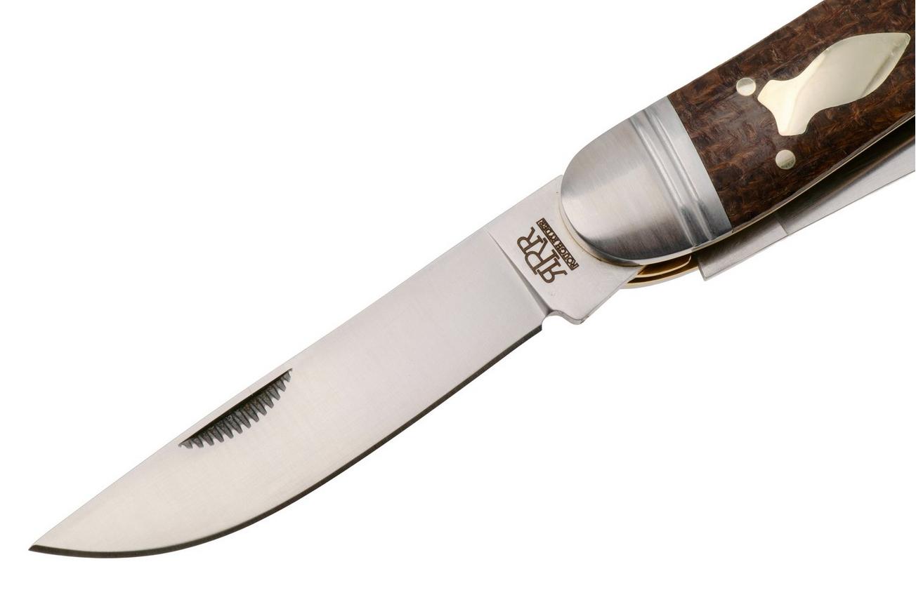 Rough Ryder Reserve Roundup RRR026, D2, Brown Micarta, slipjoint zakmes