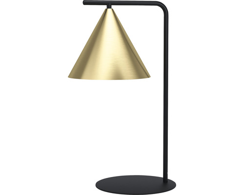 Tafellamp, 1-lichts, HxØ 50x22 cm, Narices, zwart/goud/messing
