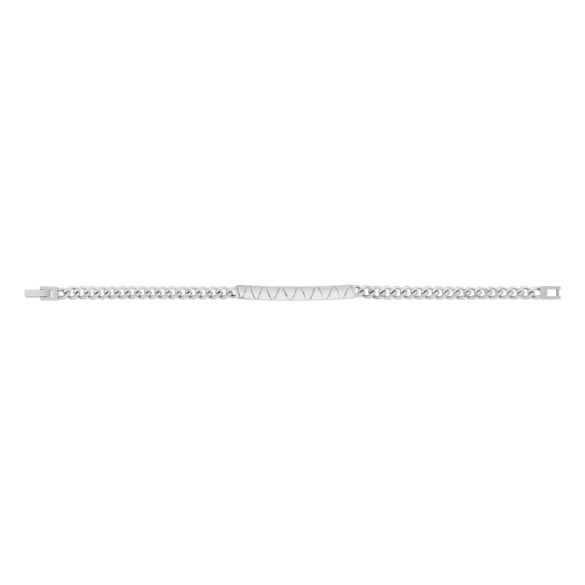 Bracelet acier plaque motifs 20 cm