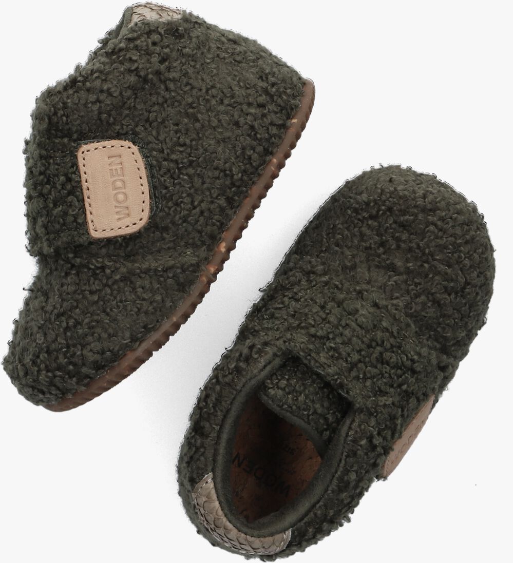 WODEN groene woden babyschoenen kim teddy