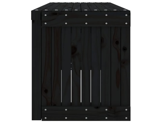 VIDAXL - Banc de jardin extensible noir 212,5x40,5x45 cm bois massif...