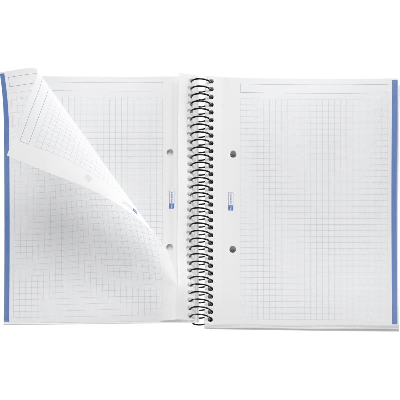 Notebook The Original, Couverture souple, A5, quadrillage 5x5 mm, 80 feuilles de 1 couleur, Miquelrius, Bleu.