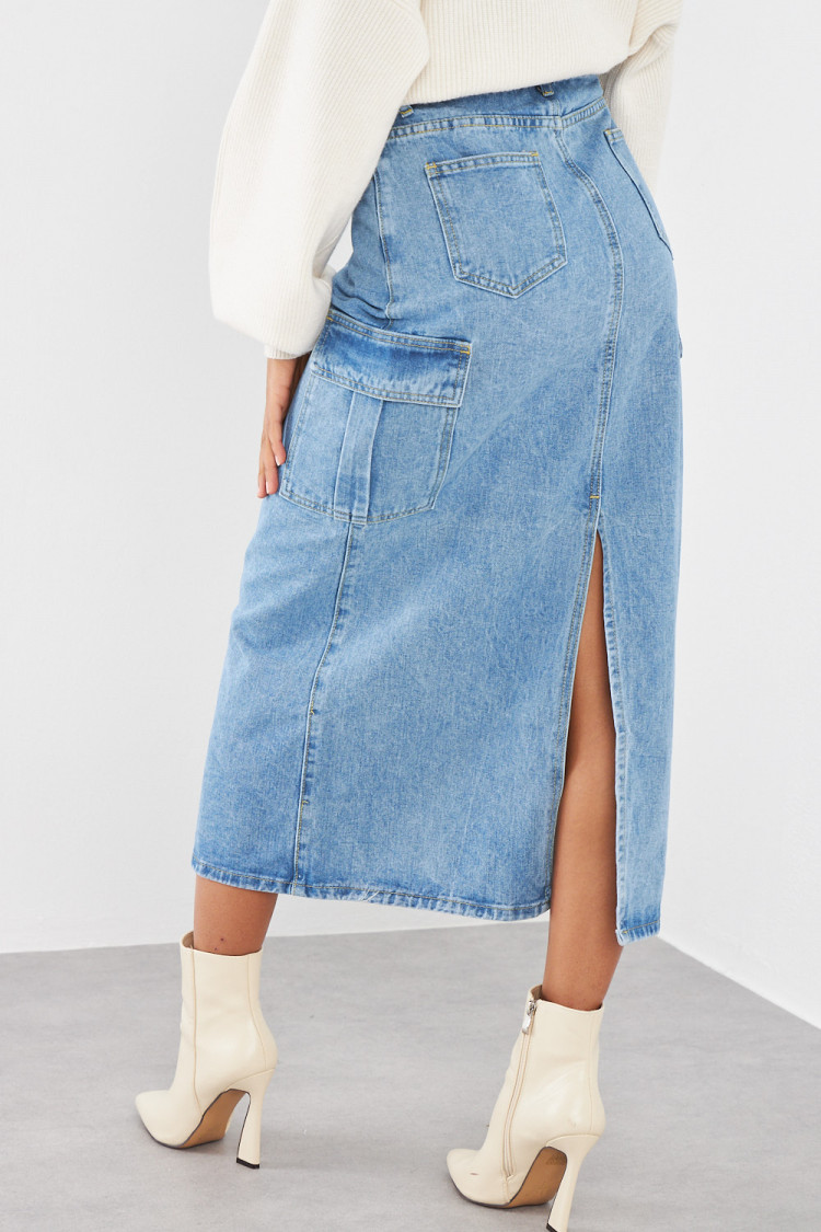 Jupe en jean bleu